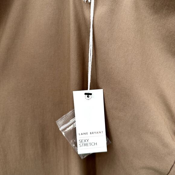 LANE BRYANT NWT Allie Sexy Stretch Straight Leg Pant in Khaki // 28R - Picture 8 of 13